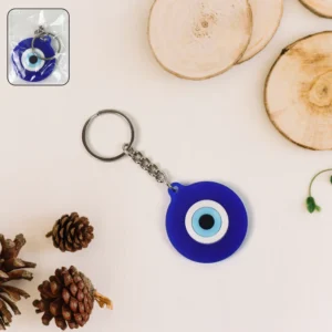 evil eye rubber / silicone keychain (1 pc / blue color) 10sh