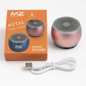 mz s2 metal wireless bluetooth speaker with sd card support & usb charging cable (premium sound, compact design)