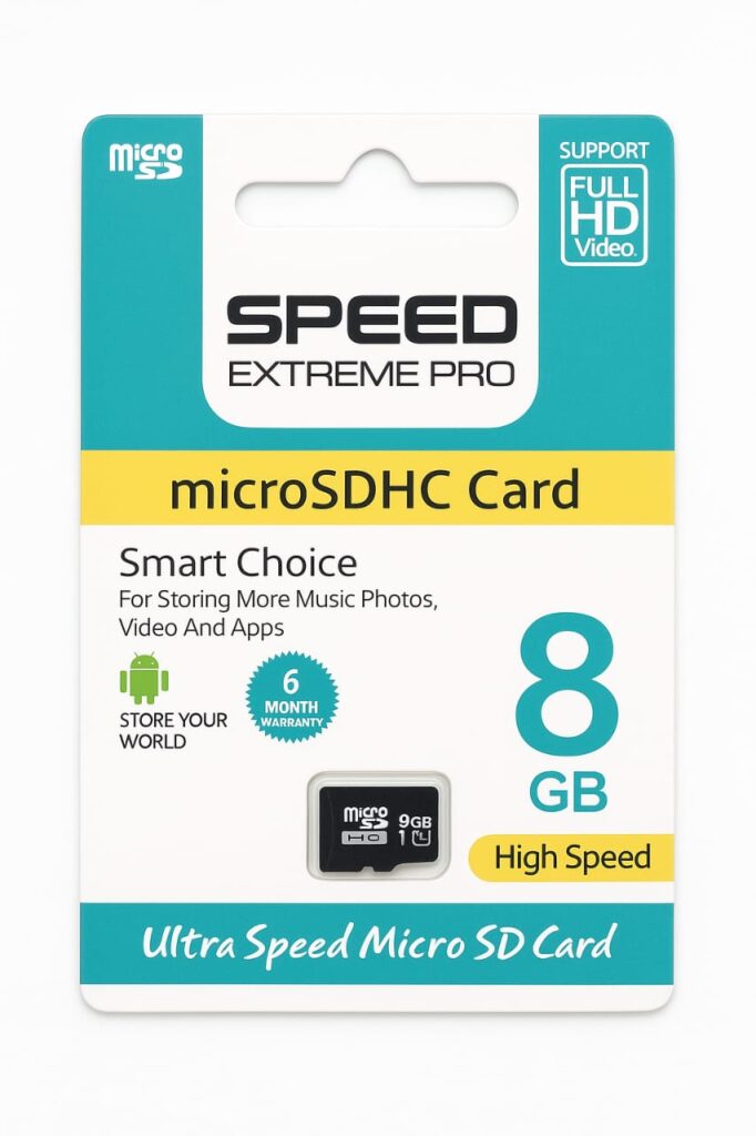 ultra speed microsdhc card 8gb – high speed & full hd video support