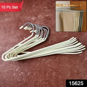 premium stainless steel hangers with silicone cover chrome hook for clothes (10 pc / set)