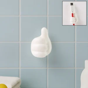 white multifunctional multi functional hand shape wall clip hanger keys cable holder 3