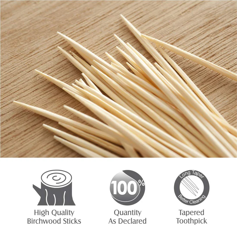 Wooden Toothpicks with Dispenser Box 11 wooden toothpicks with dispenser box 11